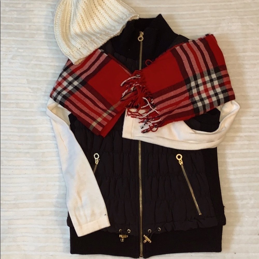 Calvin Klein Performance Quilted Vest with Gold Detail